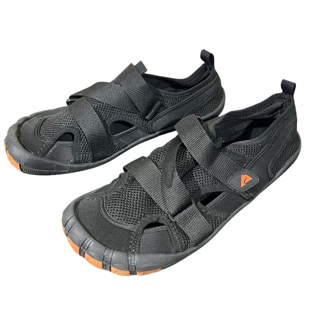 Ozark Trail Mens Size 10 Multi Toe Water Shoes Black Adjustable Flexible Beach